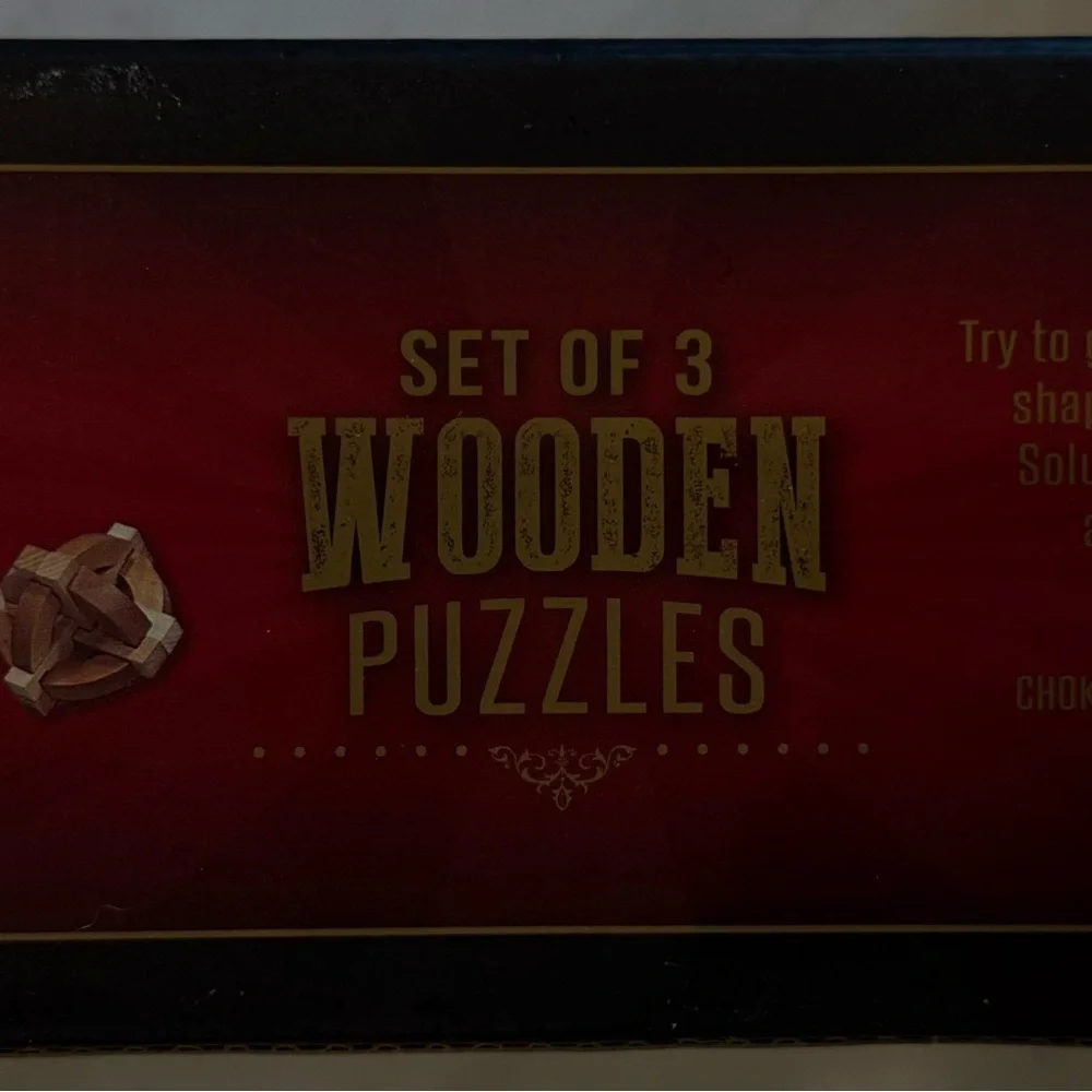 The Original Fun Workshop Set of 3 Wooden Puzzles, NIB